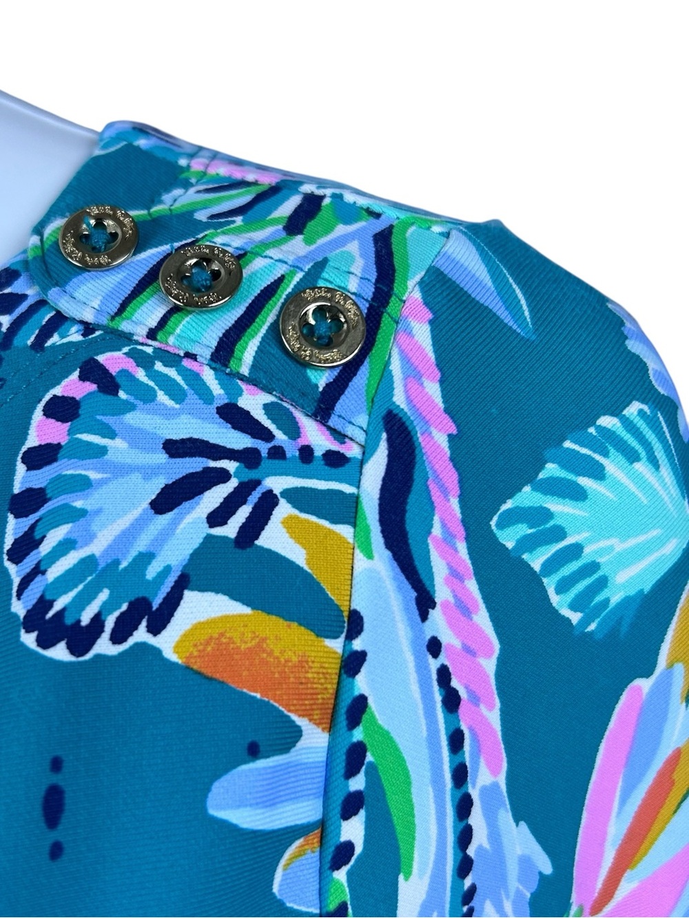 Lilly Pulitzer Seralina Maxi Dress XS Rain Forest UPF 50 Slit Stretch Resort - Picture 5 of 16